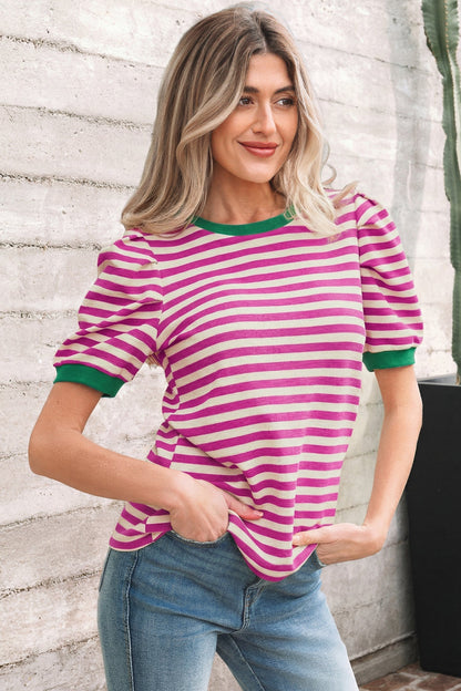 Threaded Pear Nova Sleeve Contrast Trim Tee