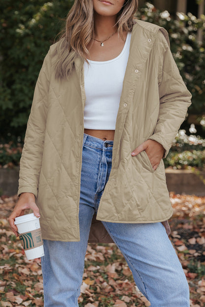 Threaded Pear Amelia Snap Hooded Puffer Coat