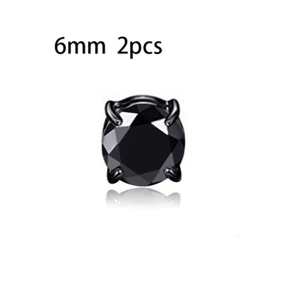Unisex Zircon Stud Earrings | Magnetic Non-Piercing Ear Clips | Luxury Sparkle Zirconia Magnet Earrings for Men & Women | Trendy Minimalist Clip-on Studs | 2026 High-Fashion No-Hole Jewelry
