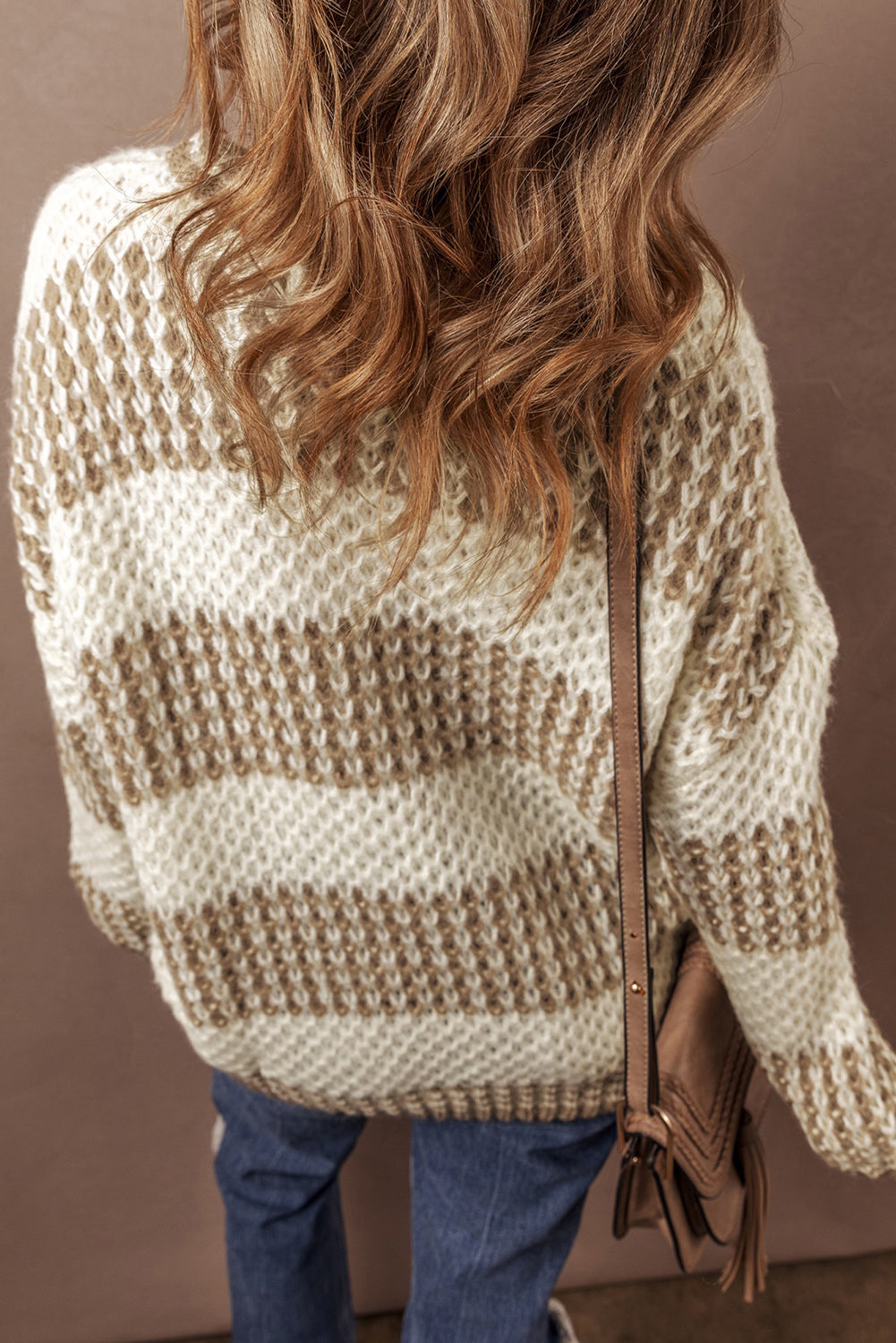 Threaded Pear Saylor Round Neck Loose Sweater