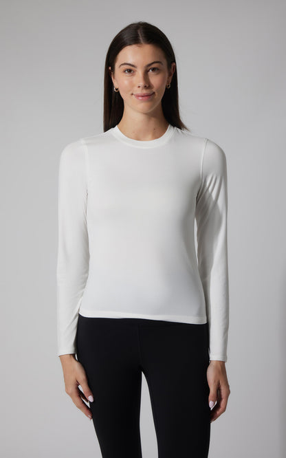 90 Degree by Reflex 2 PK Cationic Jersey Crew Neck Top with Side Ruching and Everyday Crew Neck Top