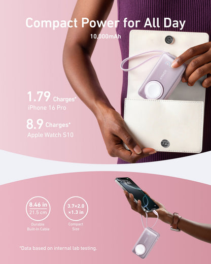 Anker MagGo Power Bank (10K, 35W, For Apple Watch)