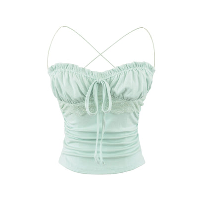 Slim fit lace up top for women