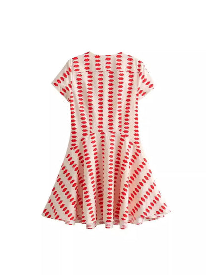 New spring and summer printed dress