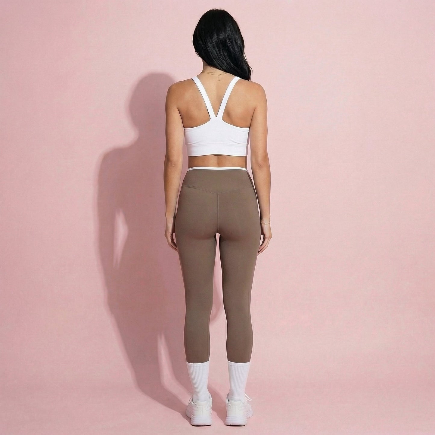 Anna-Kaci Active Women's High Waist Crossover Leggings with Contoured Fit and V-Shaped Waistband