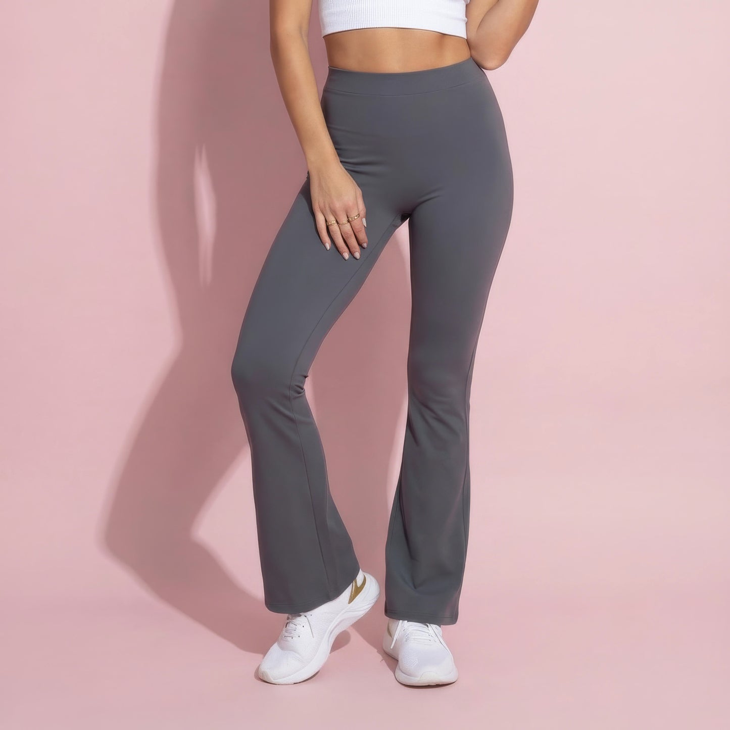 Anna-Kaci Active Women's High Waist Flare Leg Yoga Pants with Stretch Fit and Contoured Waistband