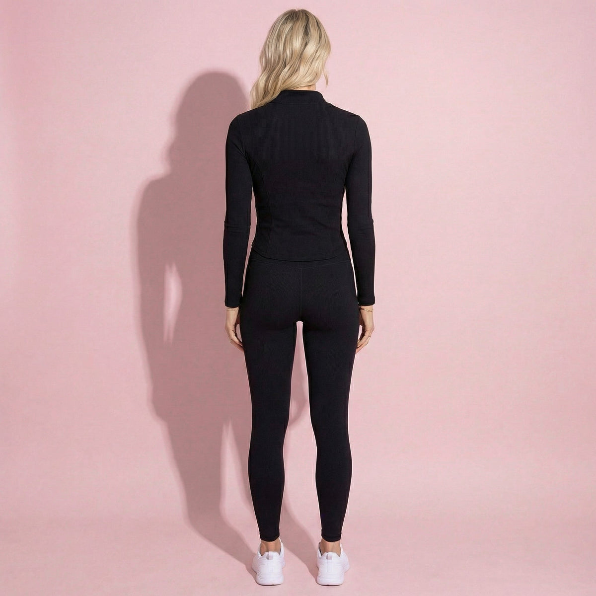 Anna-Kaci Active Women's Long Sleeve Zip Front Fitted Active Top with High Neck and Thumbhole Cuffs