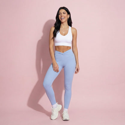 Anna-Kaci Active Women's High Waist Sculpting Leggings with Twist Front Waistband and Smooth Stretch Fabric