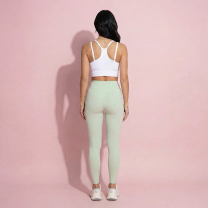 Anna-Kaci Active Women's High Waist Sculpting Leggings with Twist Front Waistband and Smooth Stretch Fabric