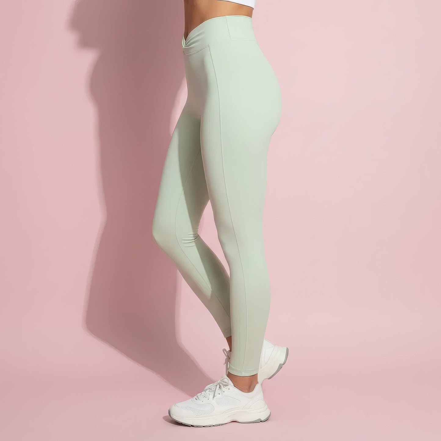 Anna-Kaci Active Women's High Waist Sculpting Leggings with Twist Front Waistband and Smooth Stretch Fabric