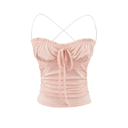 Slim fit lace up top for women
