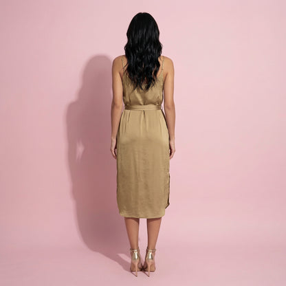 Solid Color Round Hem Dress