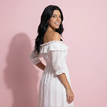 Ruffle Off Shoulder Summer Dress