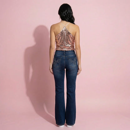 Shimmering Spaghetti Strap Tank