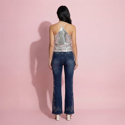 Shimmering Spaghetti Strap Tank