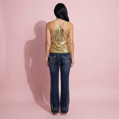 Shimmering Spaghetti Strap Tank