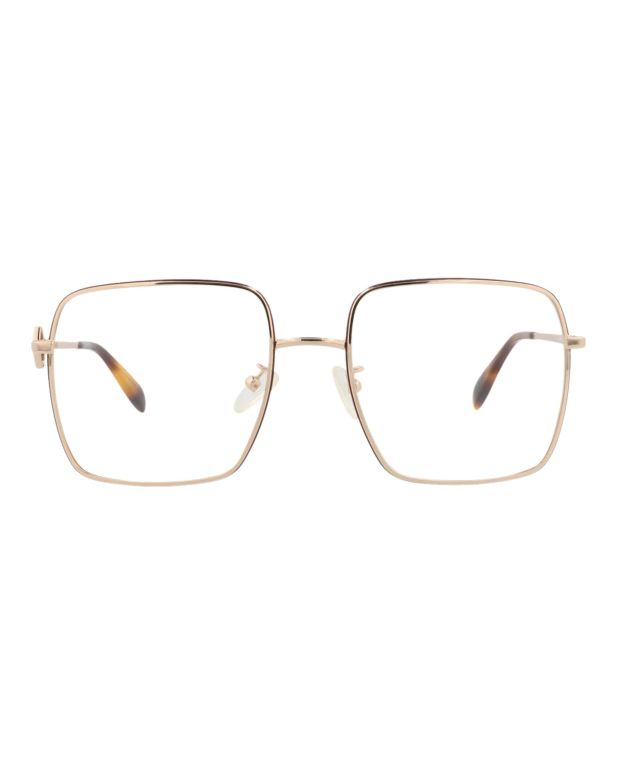 Alexander McQueen Square-Frame Metal Optical Frames