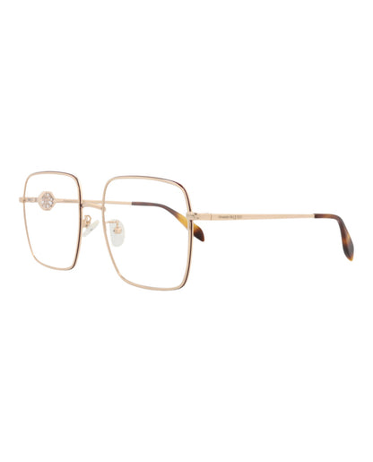 Alexander McQueen Square-Frame Metal Optical Frames