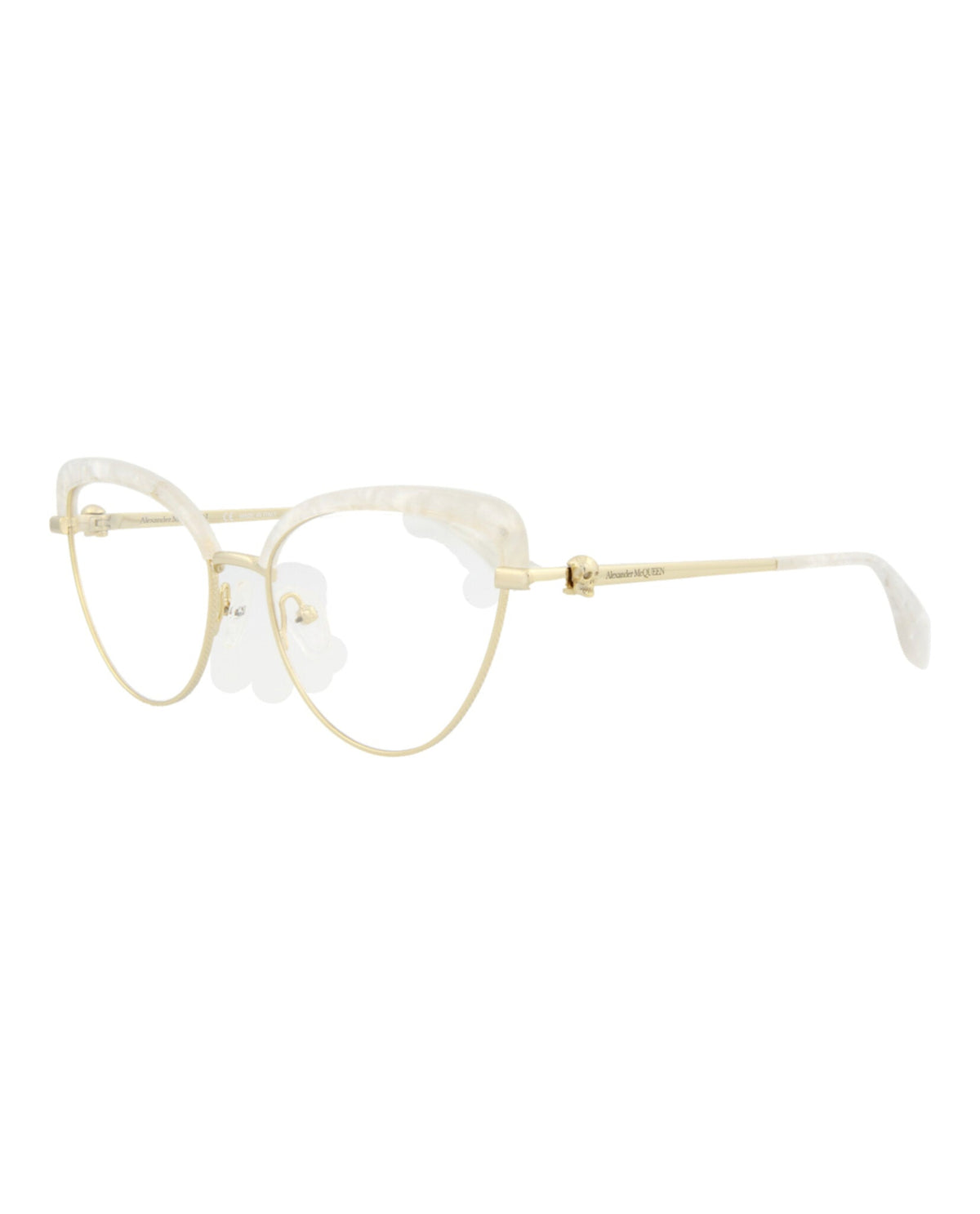 Alexander McQueen Cat Eye-Frame Metal Optical Frames