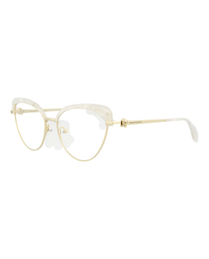 Alexander McQueen Cat Eye-Frame Metal Optical Frames