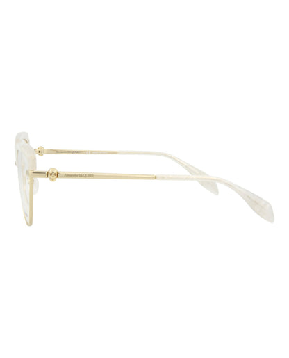 Alexander McQueen Cat Eye-Frame Metal Optical Frames