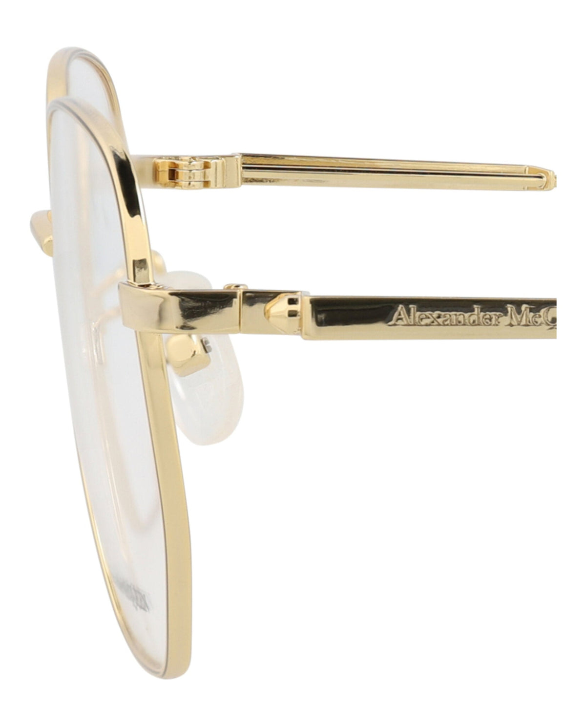 Alexander McQueen Round-Frame Metal Optical Frames