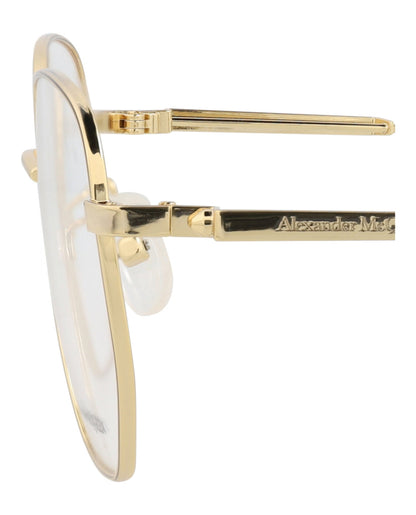Alexander McQueen Round-Frame Metal Optical Frames