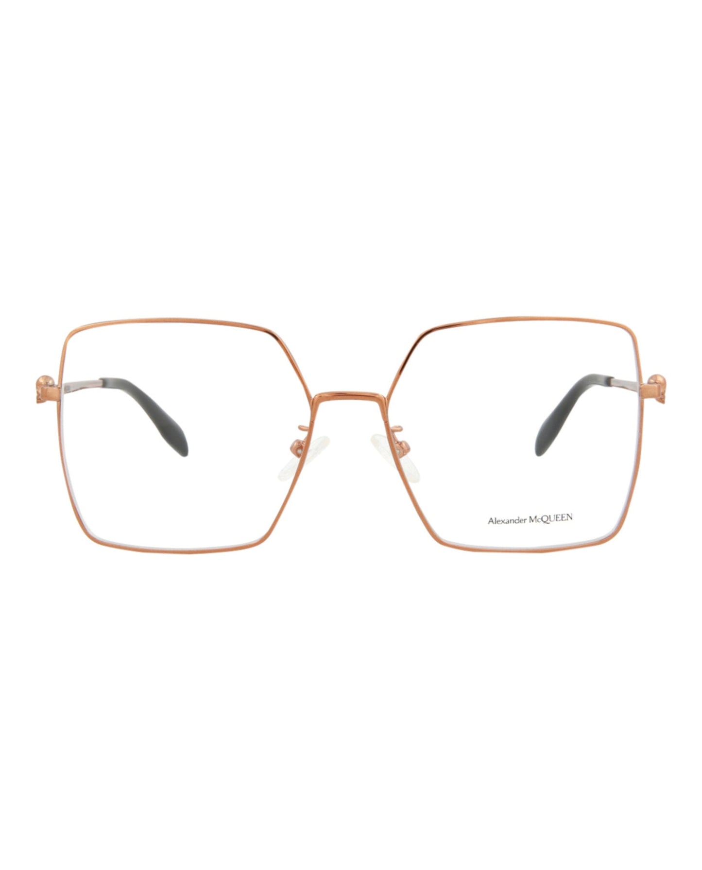 Alexander McQueen Square-Frame Metal Optical Frames