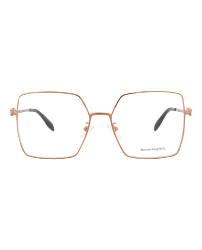 Alexander McQueen Square-Frame Metal Optical Frames