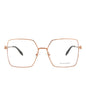Alexander McQueen Square-Frame Metal Optical Frames