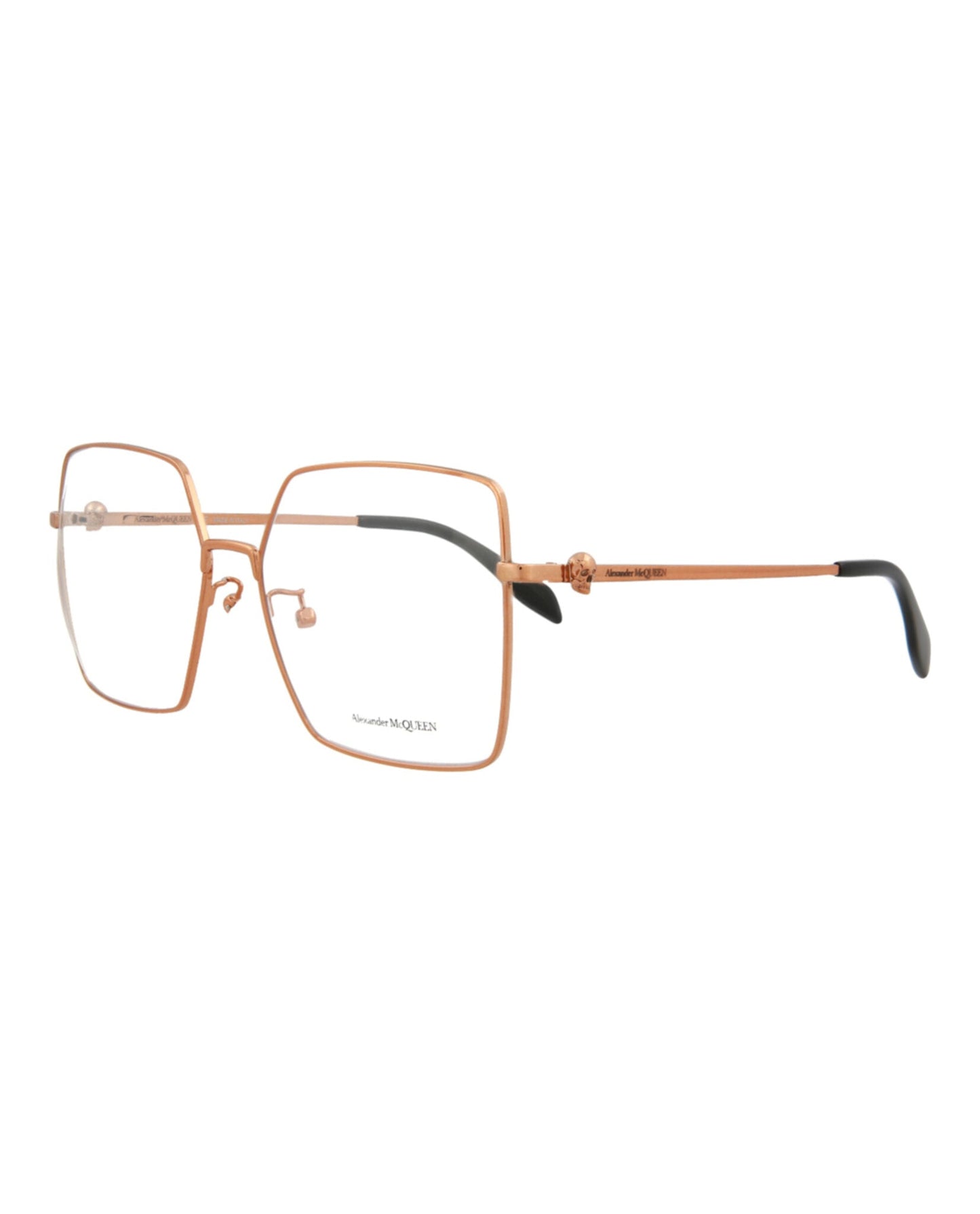 Alexander McQueen Square-Frame Metal Optical Frames