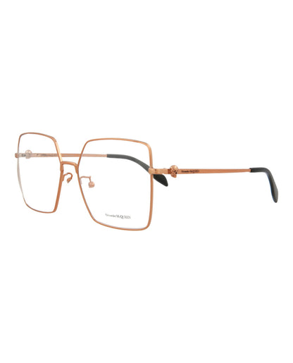 Alexander McQueen Square-Frame Metal Optical Frames