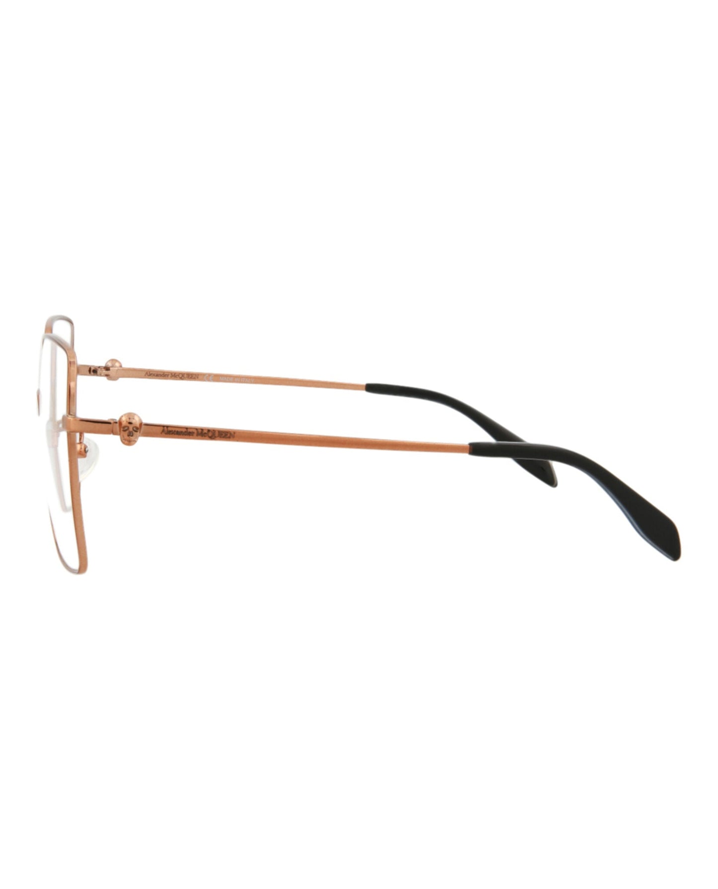 Alexander McQueen Square-Frame Metal Optical Frames