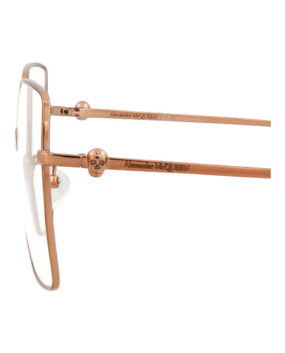 Alexander McQueen Square-Frame Metal Optical Frames