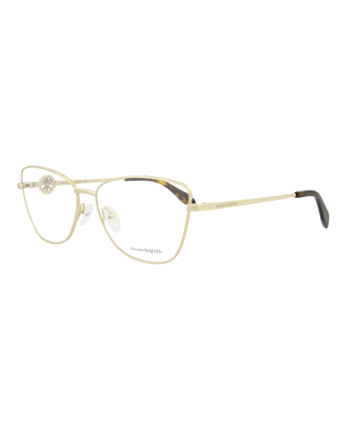 Alexander McQueen Cat Eye-Frame Metal Optical Frames