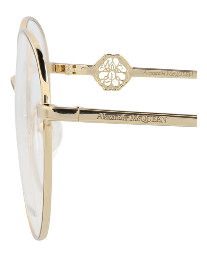 Alexander McQueen Round-Frame Metal Optical Frames