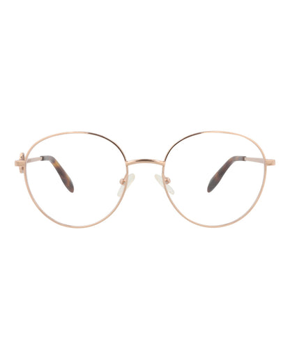 Alexander McQueen Round-Frame Metal Optical Frames