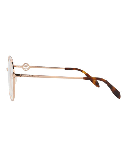 Alexander McQueen Round-Frame Metal Optical Frames