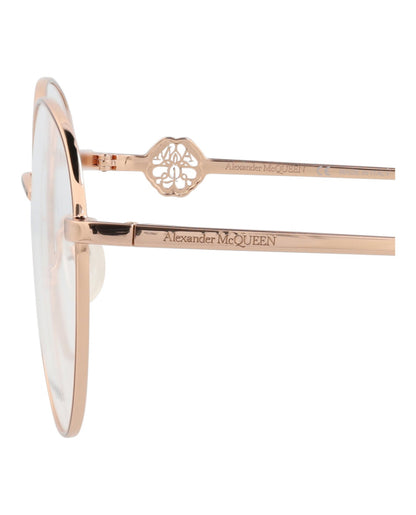 Alexander McQueen Round-Frame Metal Optical Frames