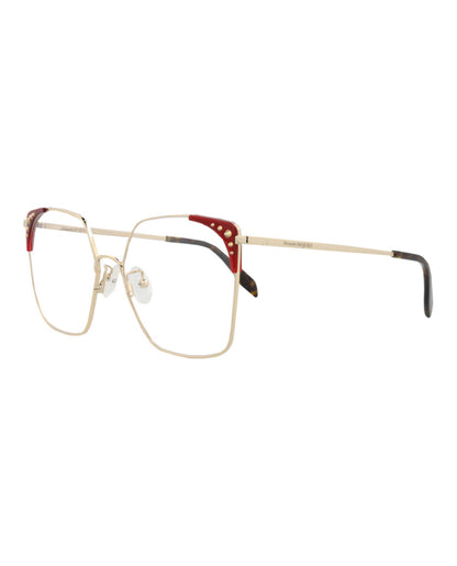Alexander McQueen Square-Frame Metal Optical Frames