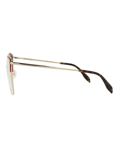 Alexander McQueen Square-Frame Metal Optical Frames