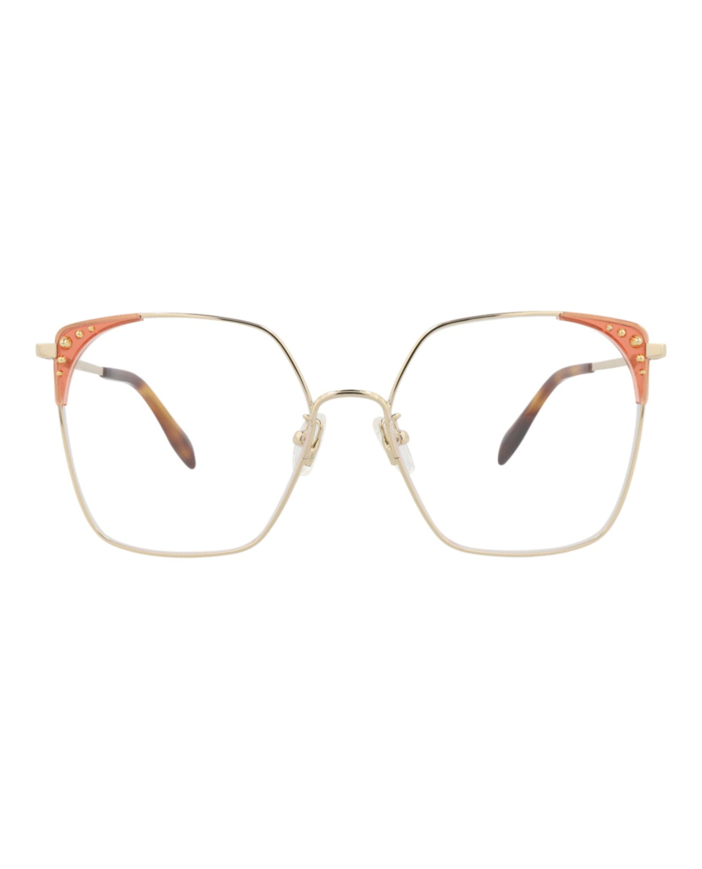 Alexander McQueen Square-Frame Metal Optical Frames