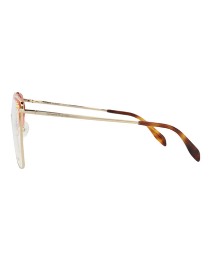 Alexander McQueen Square-Frame Metal Optical Frames