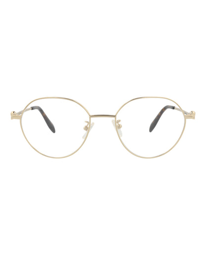 Alexander McQueen Round-Frame Metal Optical Frames