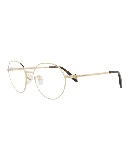 Alexander McQueen Round-Frame Metal Optical Frames