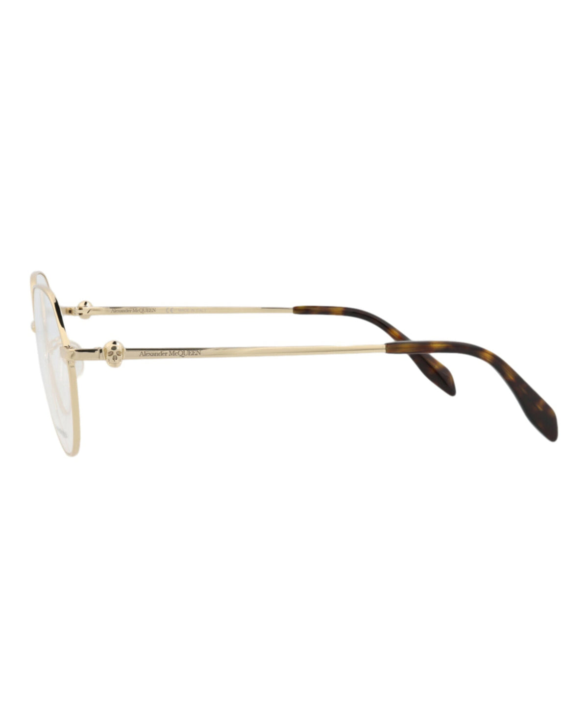 Alexander McQueen Round-Frame Metal Optical Frames