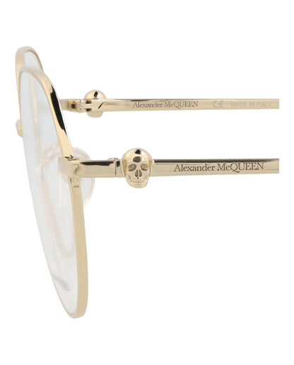 Alexander McQueen Round-Frame Metal Optical Frames