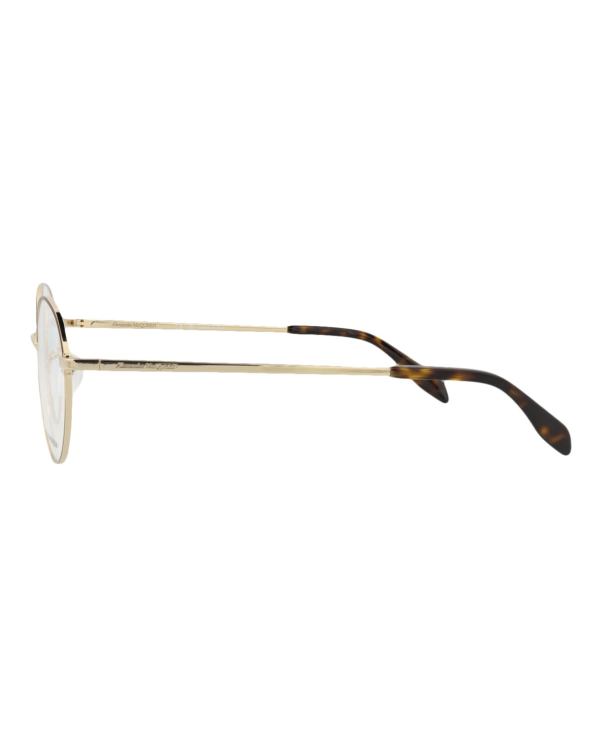 Alexander McQueen Round-Frame Metal Optical Frames