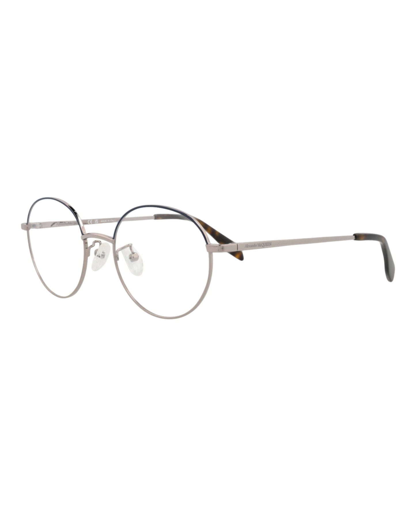 Alexander McQueen Round-Frame Metal Optical Frames