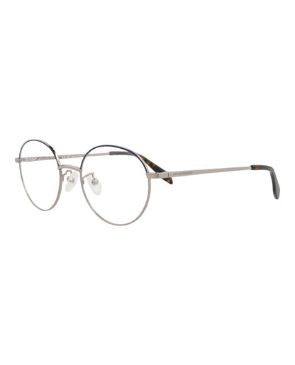 Alexander McQueen Round-Frame Metal Optical Frames